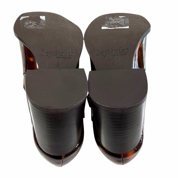 Seychelles Play Pretend Tortoise Brown Patent Mary Jane Pumps Size 8M - Picture 14 of 16